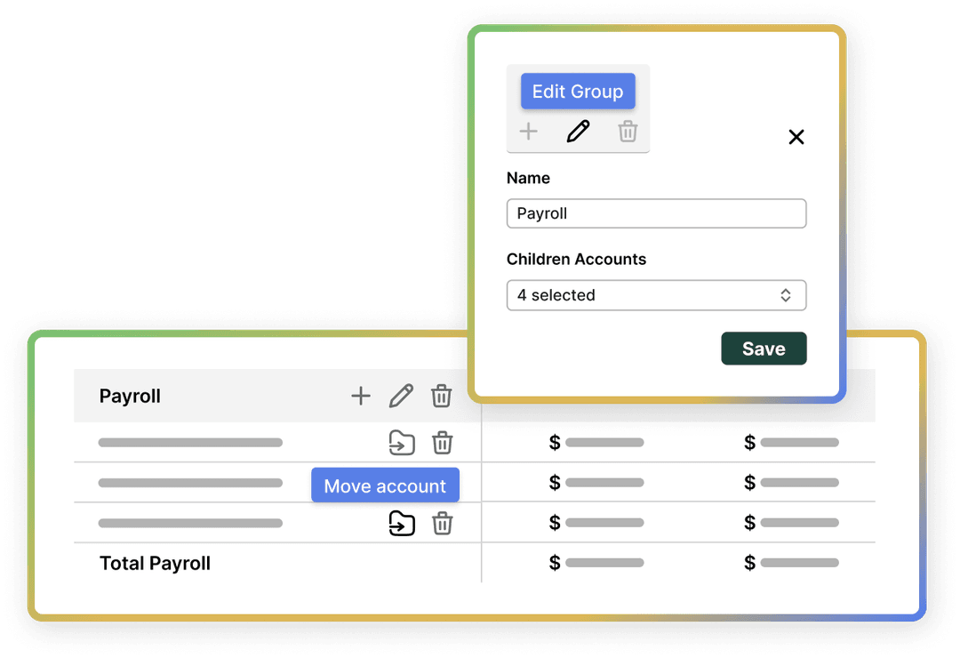 Generate customized financial statements